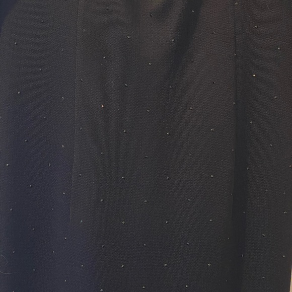 St. John Collection Black Sequined Knit 3/4-Sleeve Dress Caviar sz. 2 $1595 *EUC - Picture 5 of 8